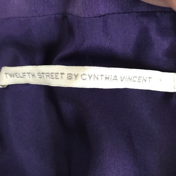 Twelfth Street Cynthia Vincent purple silk dress 4 - Picture 5 of 6
